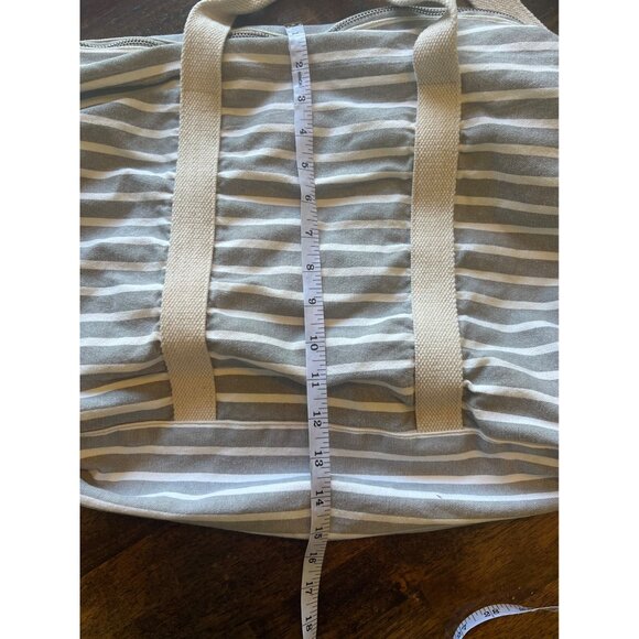 Know Supply Blue Striped Cotton Canvas Weekender Duffle Bag - Picture 10 of 10